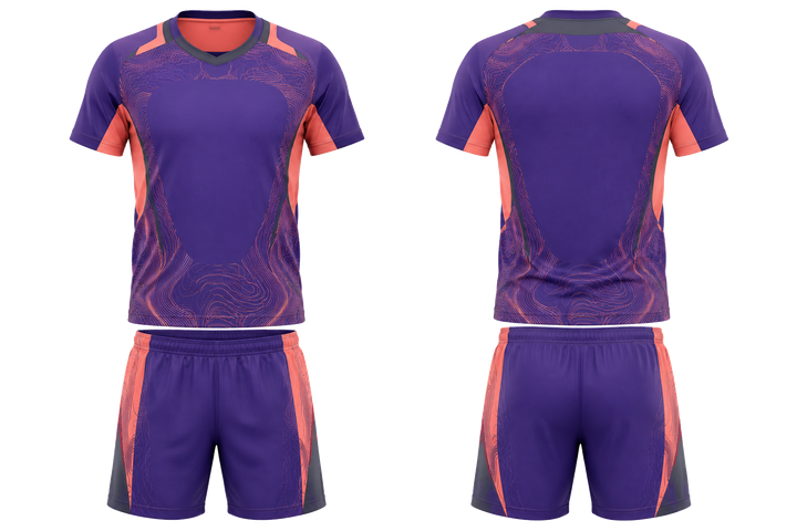 Purple Contained Topographic Contour Field Racket Sports Alternate Competition Kit design