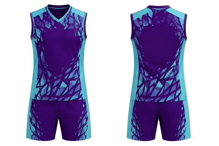 Plum Fractured Diamond Field Racket Sports Alternate Competition Kit design