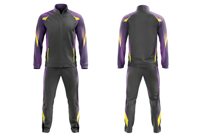 Charcoal Bold Sleeve To Side Bridge Racket Sports Court Warm Up Set design