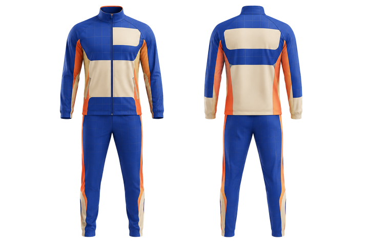 Cobalt Oversized Tonal Grid Racket Sports Court Warm Up Set design