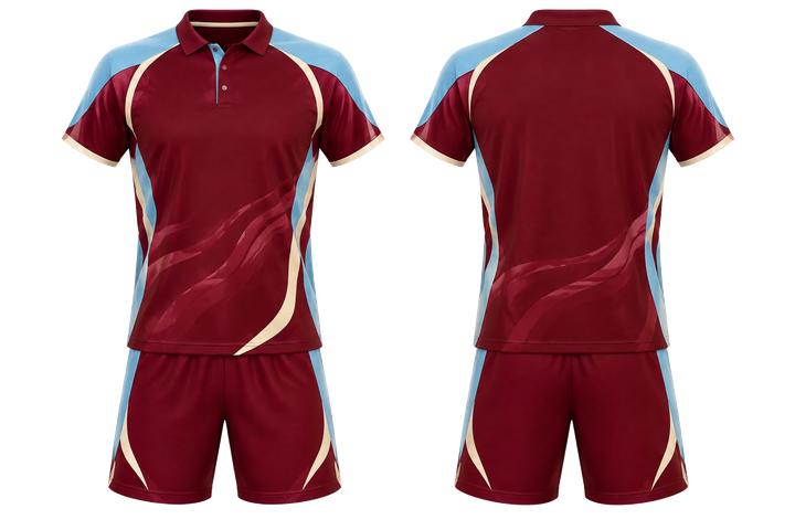 Deep Maroon Low Contrast Ripple Map Racket Sports Racket Match Kit design