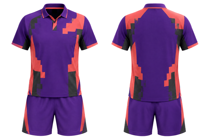 Purple Modular Block Mosaic Racket Sports Racket Match Kit design