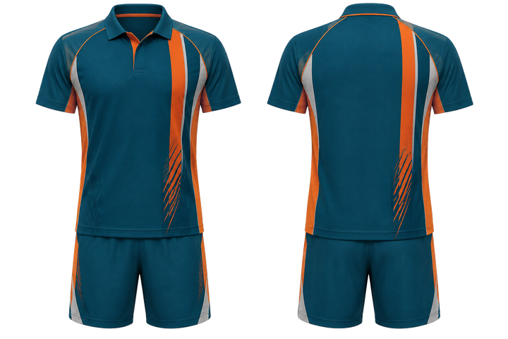 Petrol Teal Offset Vertical Race Stripe Racket Sports Racket Match Kit design