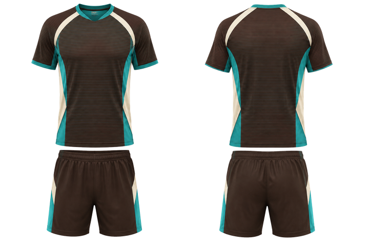 Dark Chocolate Retro Micro Stripe With Modern Panel Breaks Racket Sports Racket Training Set design