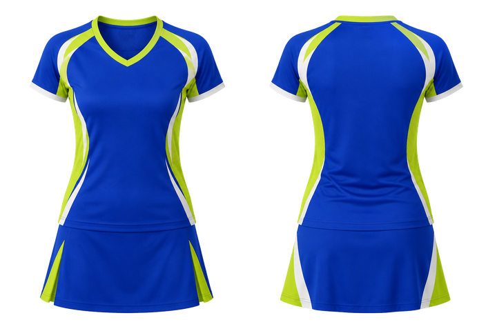 Royal Blue Curved Body Mapped Side Flow Racket Sports Women's Or Youth Racket Kit design