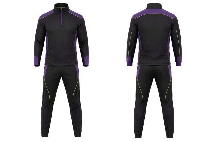 Charcoal Contained Topographic Contour Field Rugby Club Travel Set design