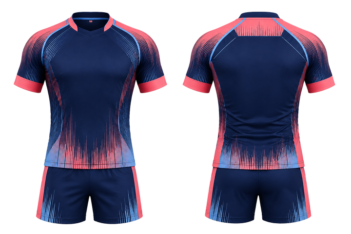 Indigo Tonal Soundwave Rhythm Rugby Contact Training Kit design