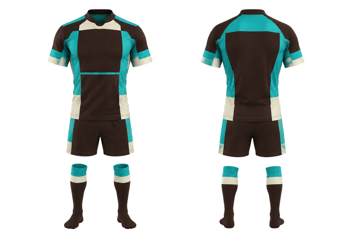 Dark Chocolate Modular Block Mosaic Rugby Sevens Or Alternate Kit design