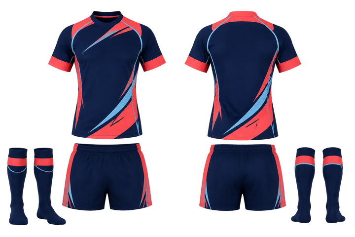 Indigo Asymmetric Speed Panel Sweep Rugby Women's Or Academy Rugby Kit design