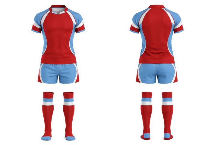 Brick Red Bold Sleeve To Side Bridge Rugby Women's Or Academy Rugby Kit design