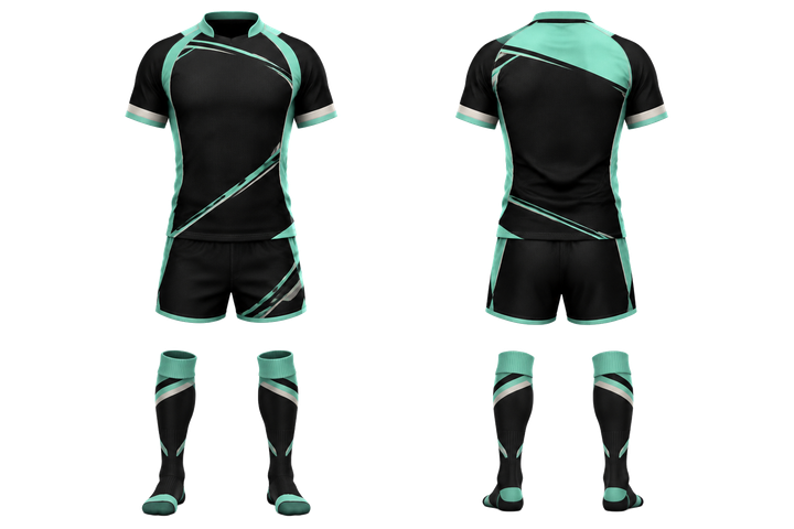 Obsidian Black Diagonal Court Line Architecture Rugby Women's Or Academy Rugby Kit design