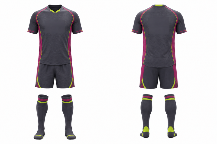Slate Low Contrast Ripple Map Soccer Match Kit design