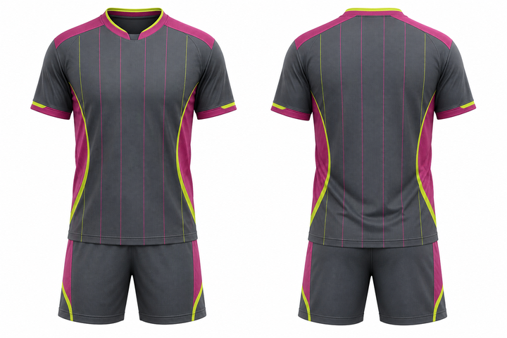 Slate Wide Modern Pinstripe Field Soccer Training Kit design