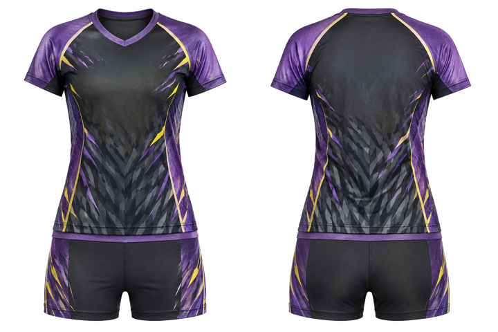 Charcoal Fractured Diamond Field Volleyball Court Match Uniform design