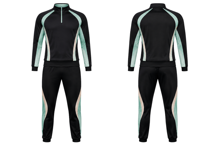 Obsidian Black Curved Body Mapped Side Flow Volleyball Court Warm Up Set design