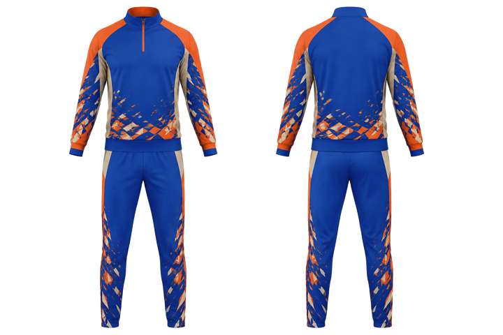 Cobalt Fractured Diamond Field Volleyball Court Warm Up Set design