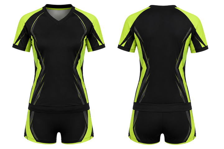 Black Bold Sleeve To Side Bridge Volleyball Libero Or Alternate Uniform design