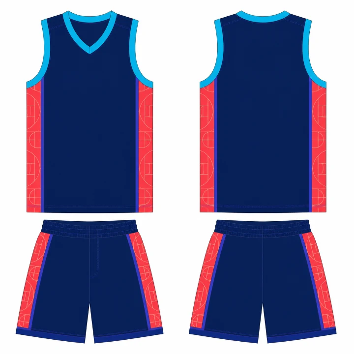 Basketball 02 Navy Coral Circuit design