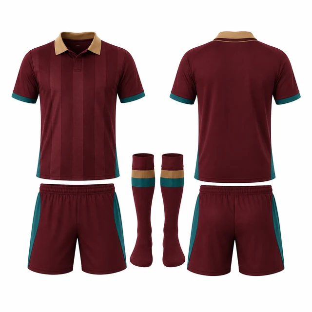 Maroon Rose Gold Modern Polo design