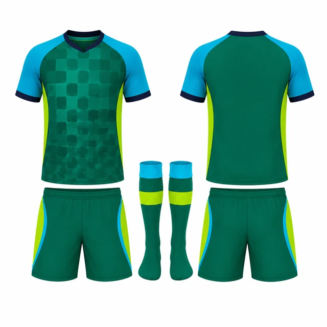Emerald Cyan Digital Check design