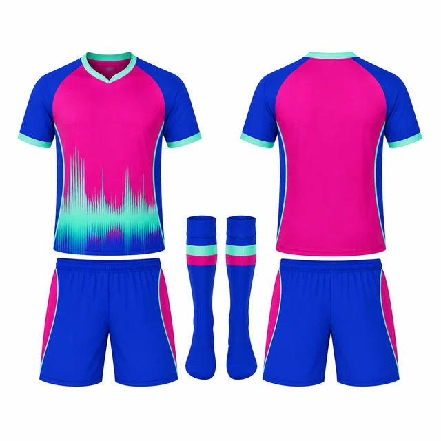 Magenta Blue Sonic Wave design
