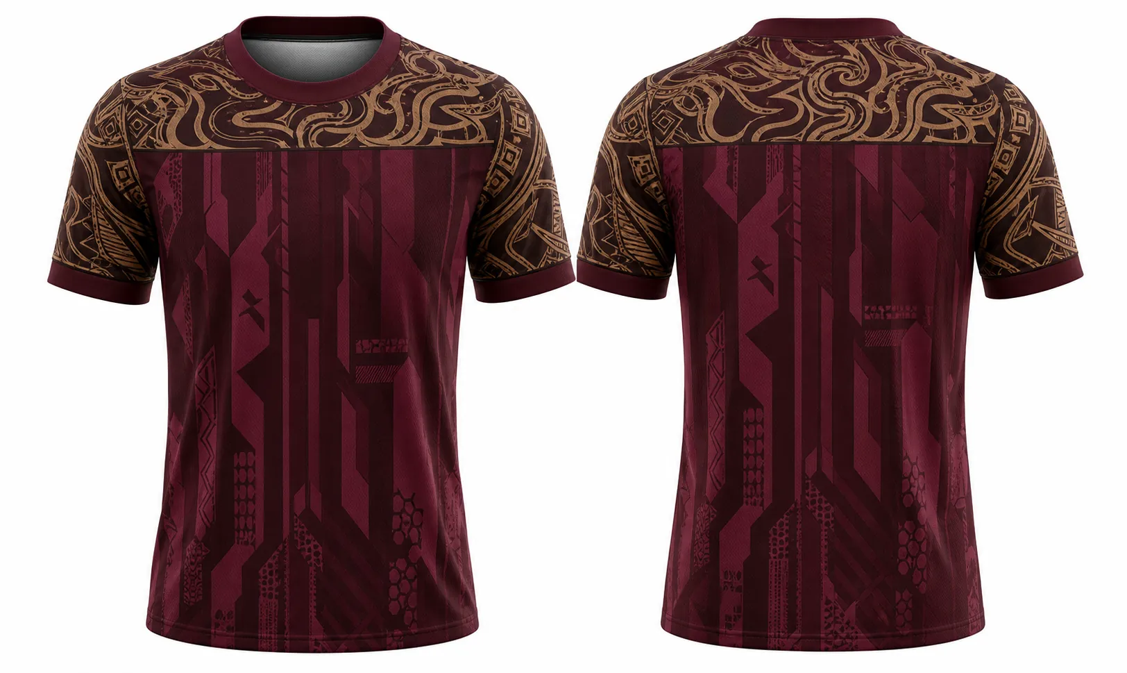 Maroon Ornate Vertical design