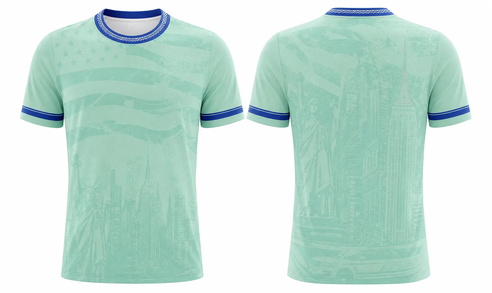 Mint Skyline Gaelic design