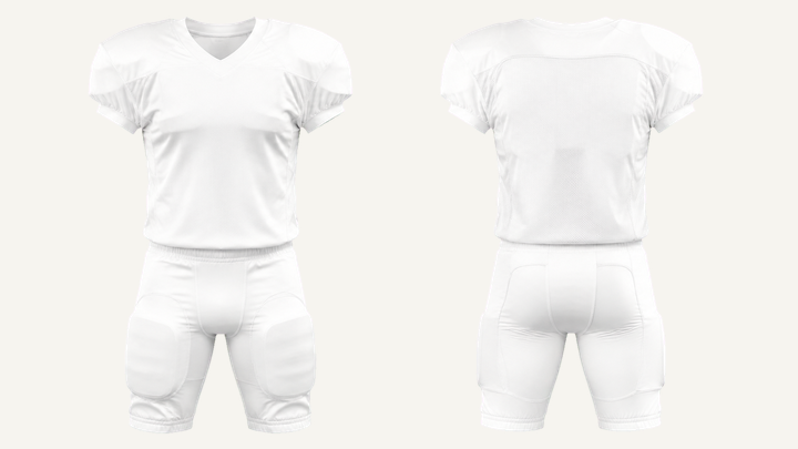 American-football Jersey — True White Clean Reactive Solid design