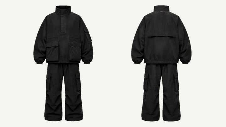 Anorak Jacket — True Black Stone Wash design