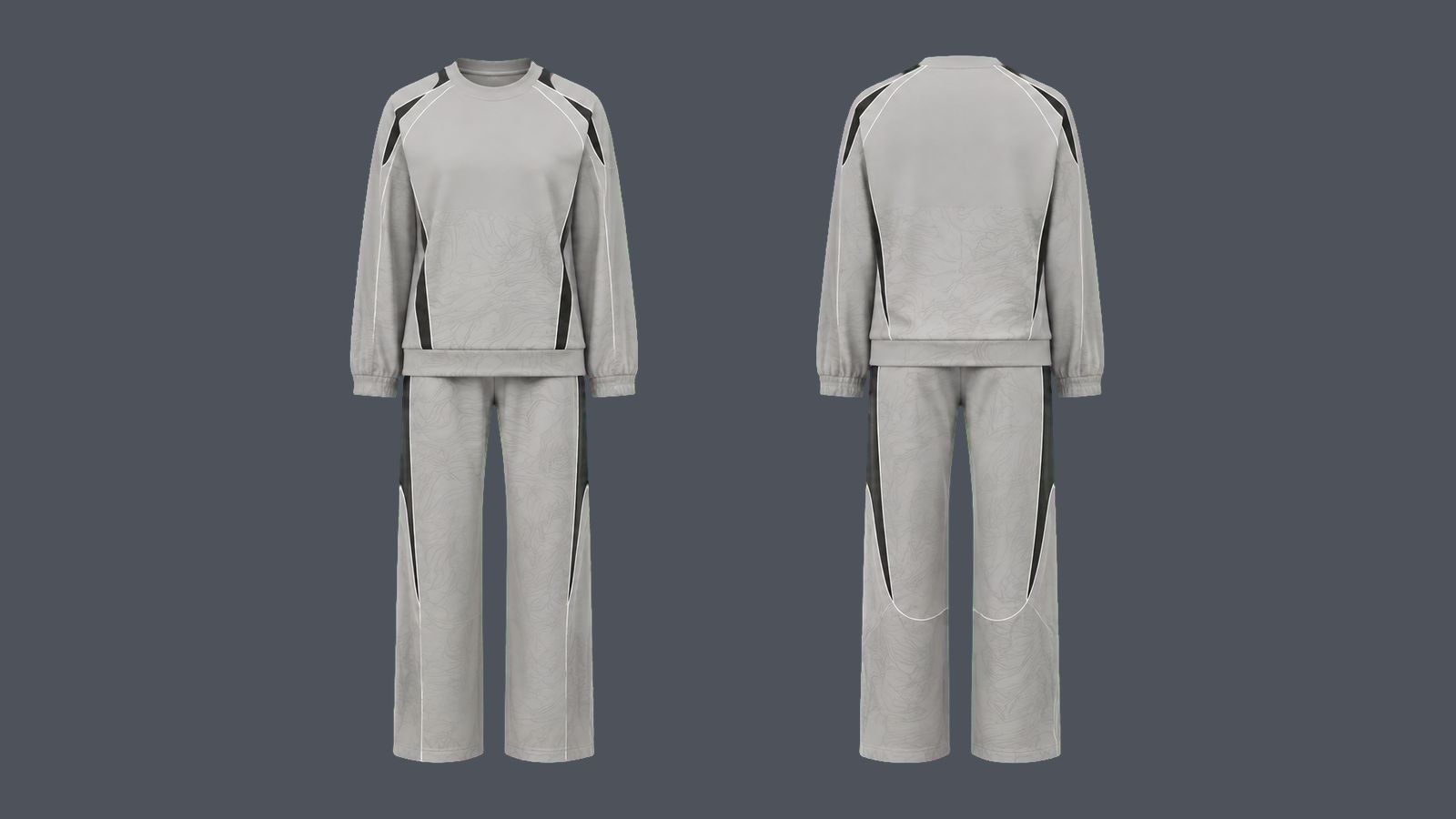 Arc Knit Set — Stone grey design
