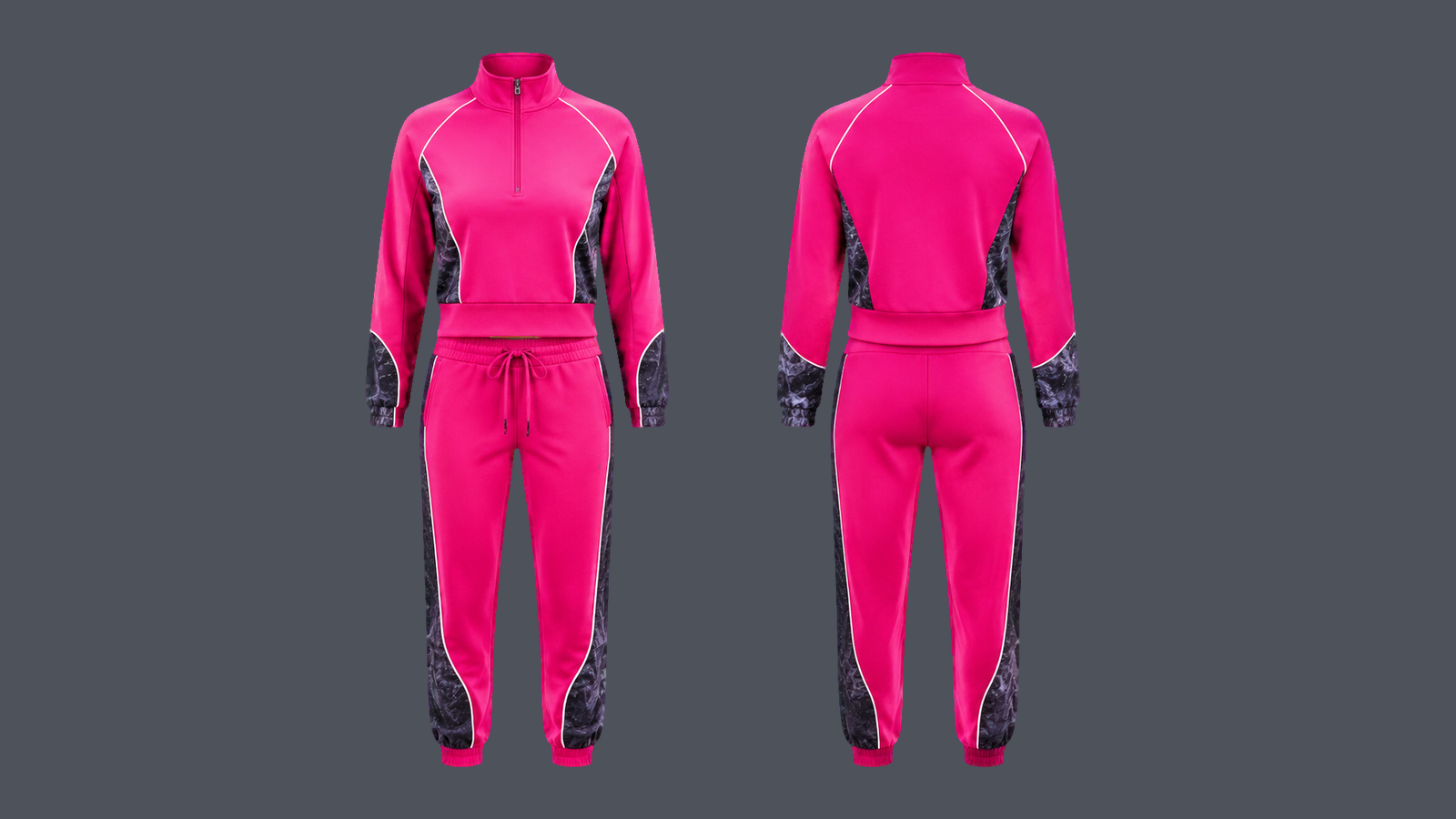 Pulse Quarter-Zip Set — Fuchsia design