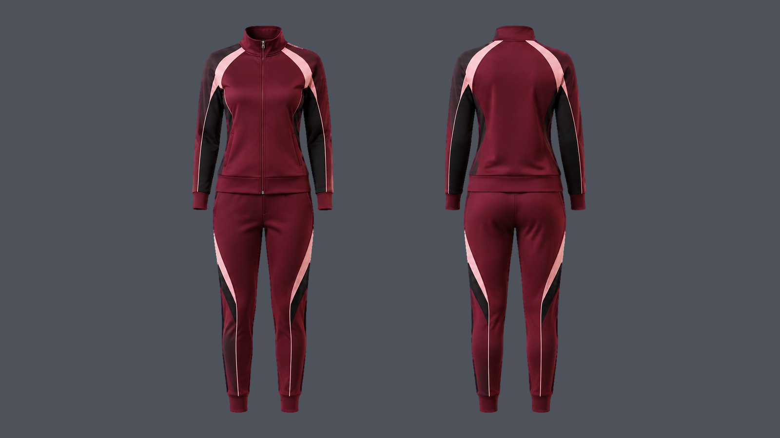 Stride Warm-Up Set — Burgundy design