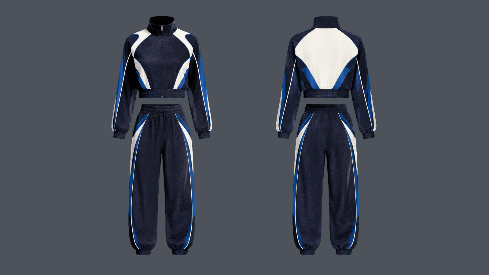Studio Zip Set — Midnight navy design
