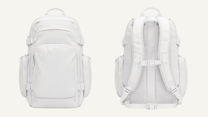 Backpack — True White Matte Panel Wash design