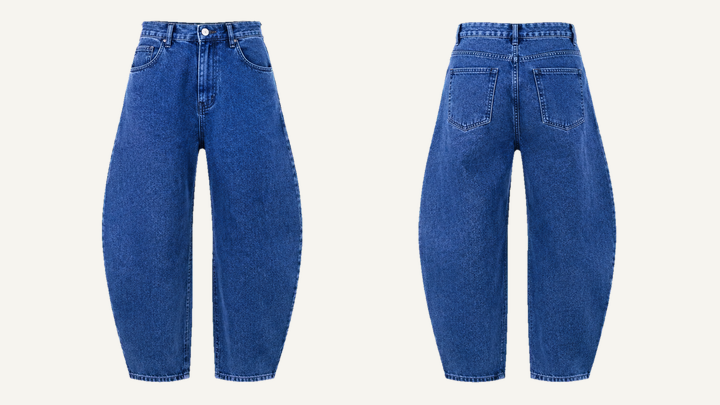 Barrel-leg Jeans — Cobalt HSL Master Tonal Mineral Wash design