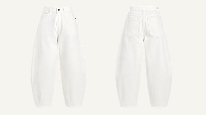 Barrel-leg Jeans — True White Garment Dyed design