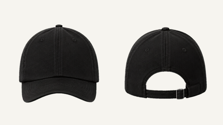 Baseball Cap — True Black Waxed Matte Finish design