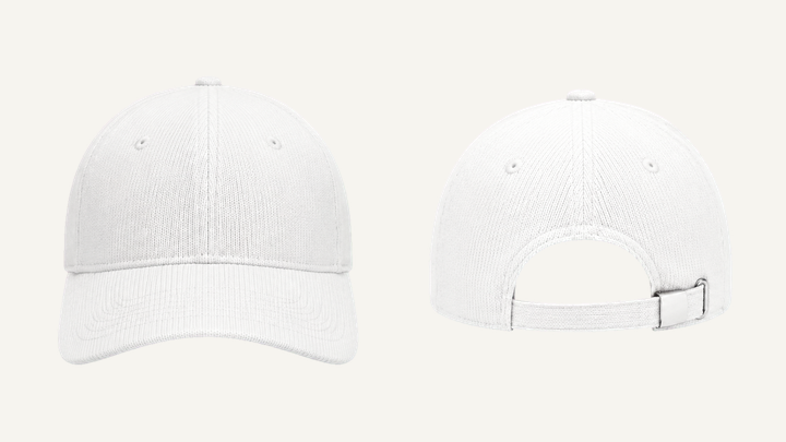 Baseball Cap — True White Clean Reactive Solid design