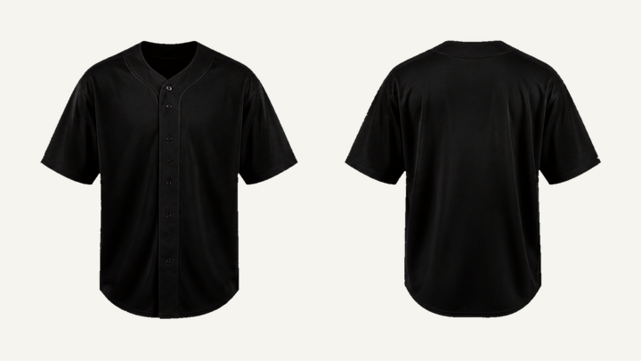 Baseball Jersey — True Black Overdyed design