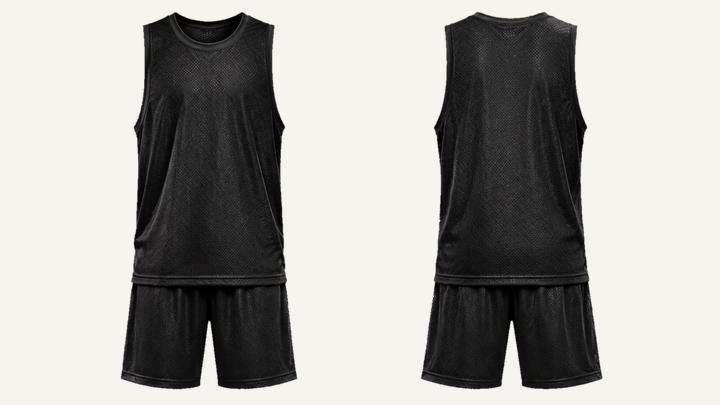 Basketball Jersey — True Black Sun and Seam Fade design