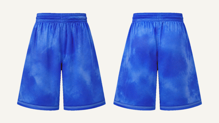 Basketball Shorts — Cobalt HSL Master Tonal Cloud Wash design