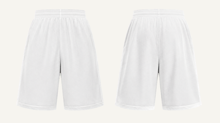 Basketball Shorts — True White Enzyme Soft Wash design