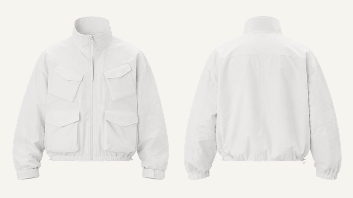 Bomber Jacket — True White Enzyme Soft Wash design
