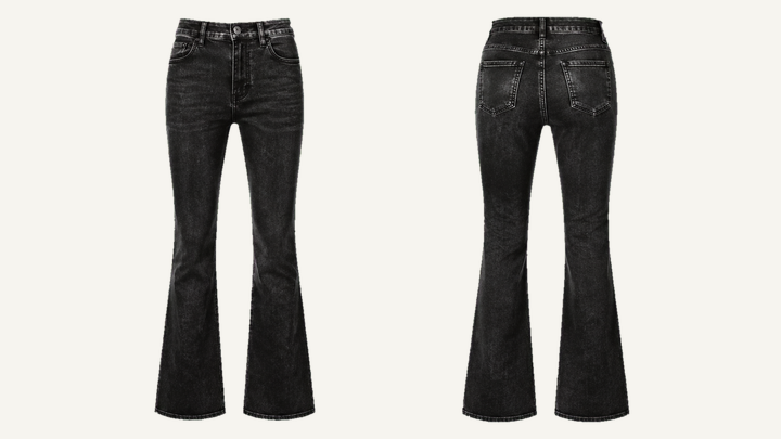 Bootcut Jeans — True Black Tonal Acid Wash design
