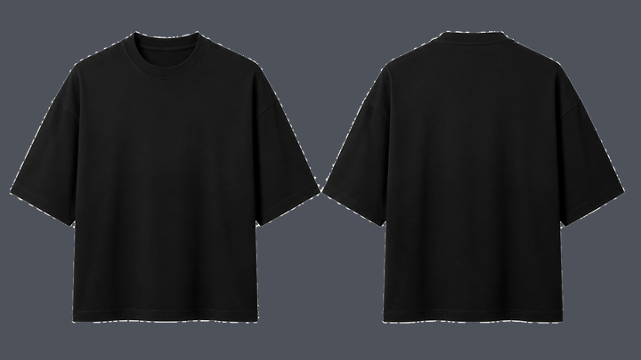 Boxy Pump Cover Tee — True Black design