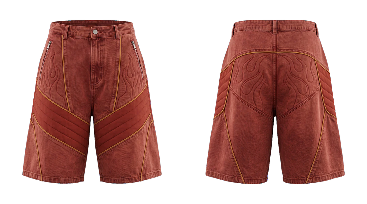 Brick Moto Chevron Shorts design