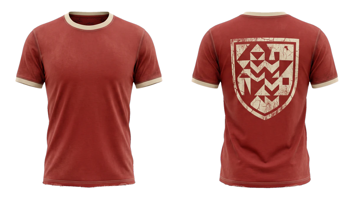 Brick Red Ringer T-shirt design