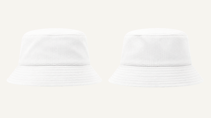 Bucket Hat — True White Clean Reactive Solid design