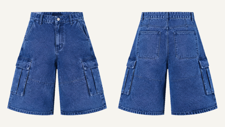 Cargo Shorts — Cobalt HSL Master Tonal Mineral Wash design