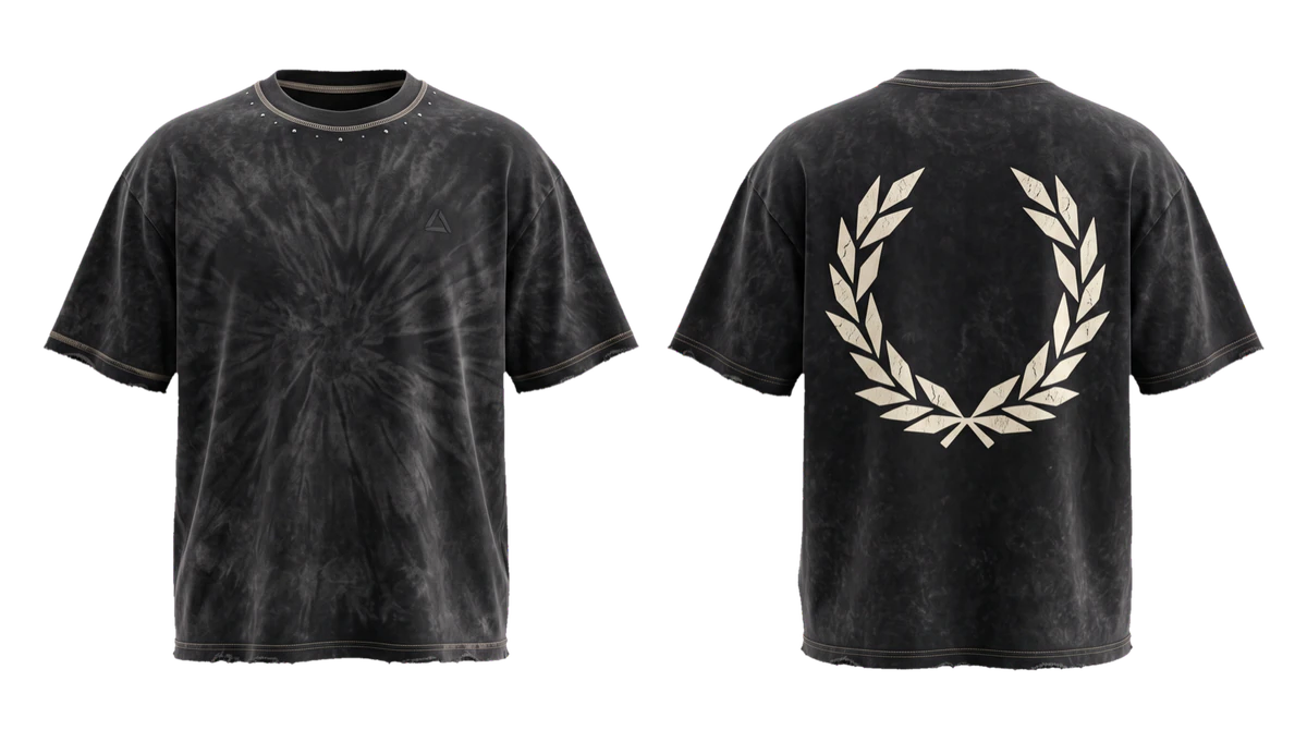 Charcoal Acid-Wash Boxy T-shirt design